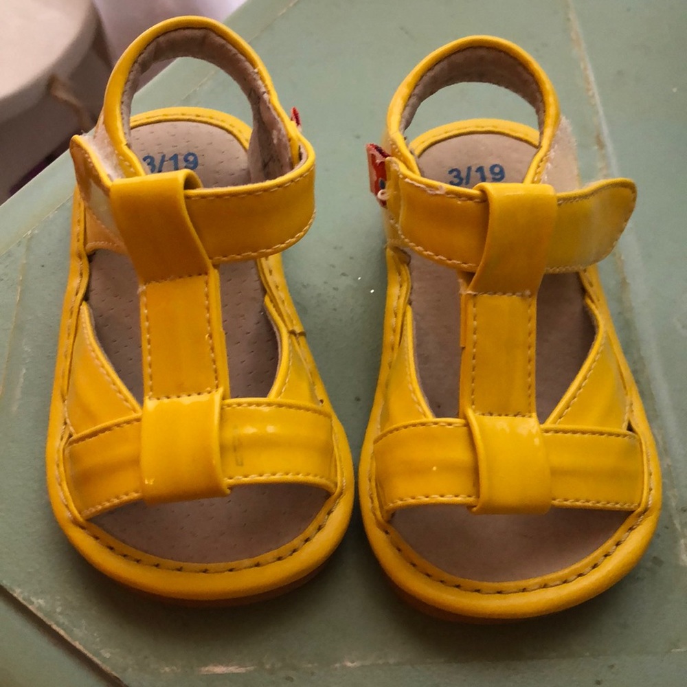 Yellow Squeaky Sandals